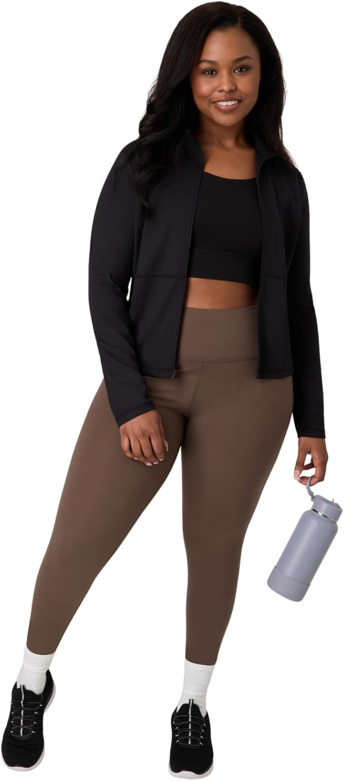 Hanes Women's Jacket, Moves Full-Zip Workout Jacket, Moisture-Wicking Outwear, Soft & Stretchy Athletic Wear for Women