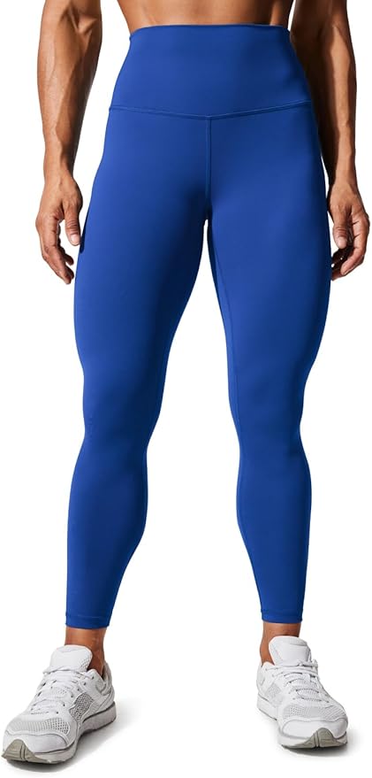 CRZ YOGA Women's Hugged Feeling Compression Leggings 25 Inches - Thick High Waisted Tummy Control Workout Pants Tights