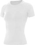 Runhit Compression Shirt Women Short Sleeve Workout Tops Athletic Gym Moisture Wicking T-Shirt Running Yoga Base Layer
