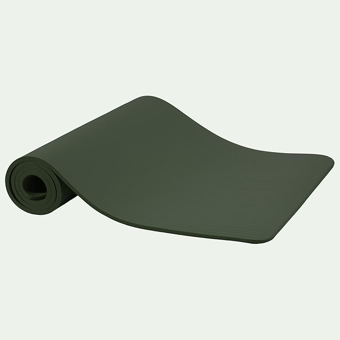Fitvids Yoga Mat, 1/2-Inch Extra Thick High Density Exercise Mat, Anti-Tear Exercise Yoga Mat with Carrying Strap, Suitable for Various Yoga Exercises