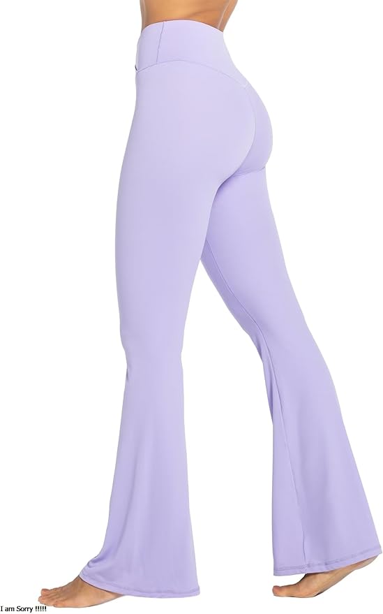 Sunzel Flare Leggings, Crossover Yoga Pants with Tummy Control, High-Waisted and Wide Leg