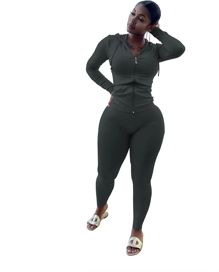 Mrskoala Two Piece Outfits for Women Jogger Sets Workout Sweat Suits Tracksuit Pants Set