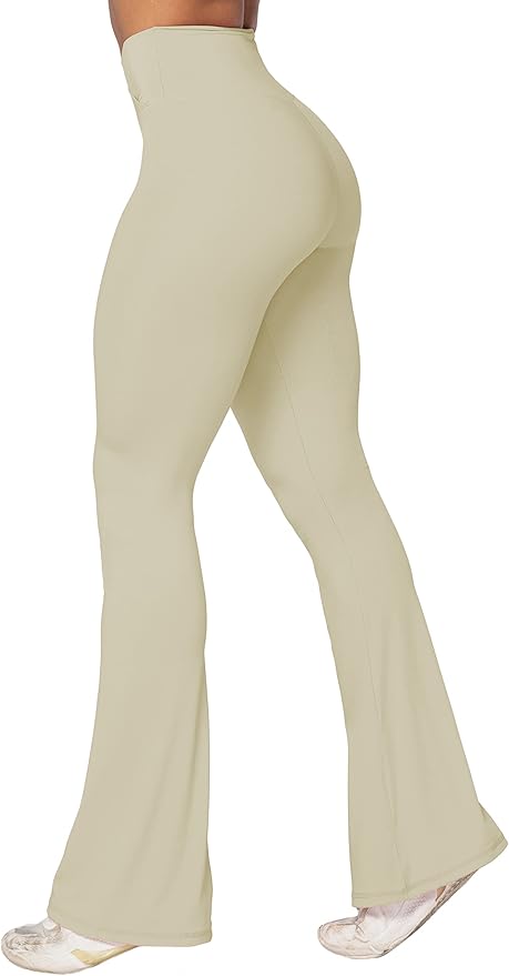 Sunzel Flare Leggings, Crossover Yoga Pants with Tummy Control, High-Waisted and Wide Leg