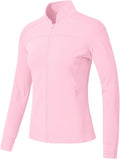 BGOWATU Women's Workout Jacket Lightweight Zip up Running Athletic Jackets with Thumb Holes