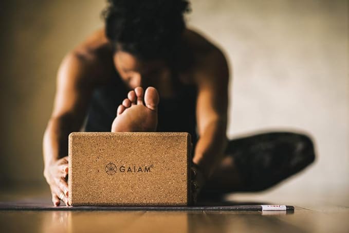 Gaiam Yoga Block - Supportive Latex-Free Eva Foam - Soft Non-Slip Surface with Beveled Edges for Yoga, Pilates, Meditation