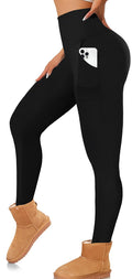 MOREFEEL Leggings with Pockets for Women, High Waisted Tummy Control Workout Hip Lift Yoga Pants Activewear