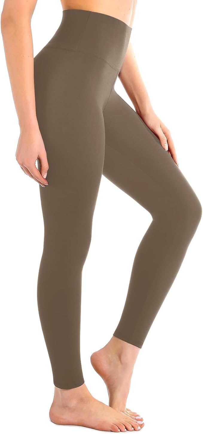 Leafigure High Waisted Leggings for Women- Soft No See-Through Yoga Pants for Gym Workout Running