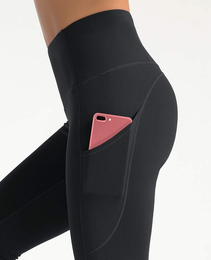 Dragon Fit High Waist Yoga Leggings with 3 Pockets,Tummy Control Workout Running 4 Way Stretch Yoga Pants