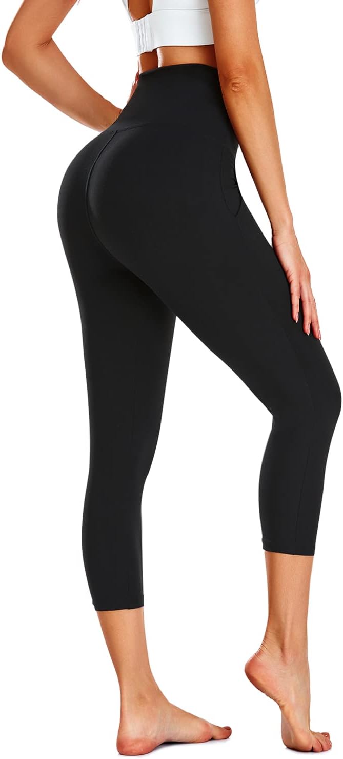 MOREFEEL Leggings with Pockets for Women, High Waisted Tummy Control Workout Hip Lift Yoga Pants Activewear