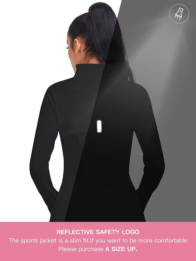 VUTRU Women's Workout Yoga Jacket Full Zip Running Athletic Track Jacket