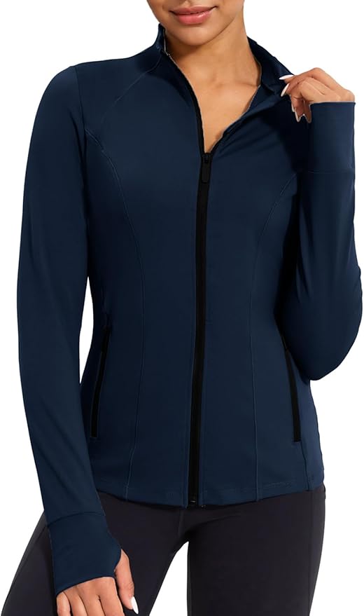 VUTRU Women's Workout Jacket Zip Up Athletic Lightweight Running Yoga Jacket with Pockets