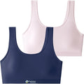 Herepai Big Girls' Sports Bra with Breathable Pads Teens Cotton Training Bras