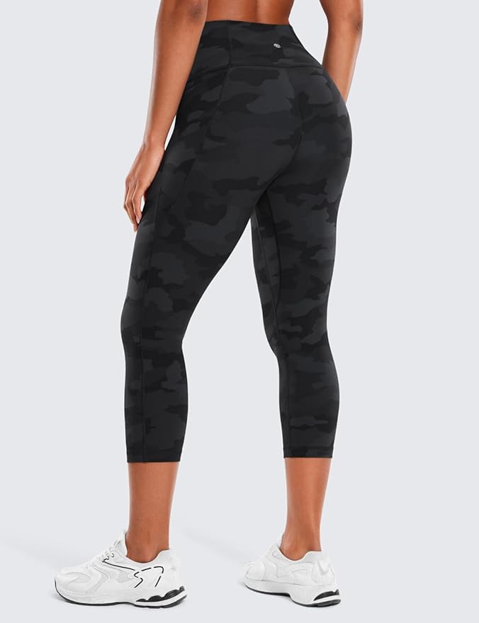 CRZ YOGA Butterluxe Workout Capri Leggings Pockets 21" - High Waisted Gym Athletic Womens Crop Yoga
