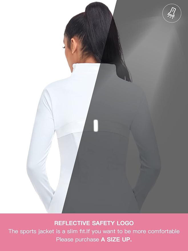 VUTRU Women's Workout Yoga Jacket Full Zip Running Athletic Track Jacket