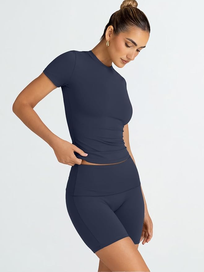 Trendy Queen 2 Piece Summer Cute Workout Sets Gym Short Set Pilates Yoga Outfits Going Out Spring Athletic Comfy Active Wear