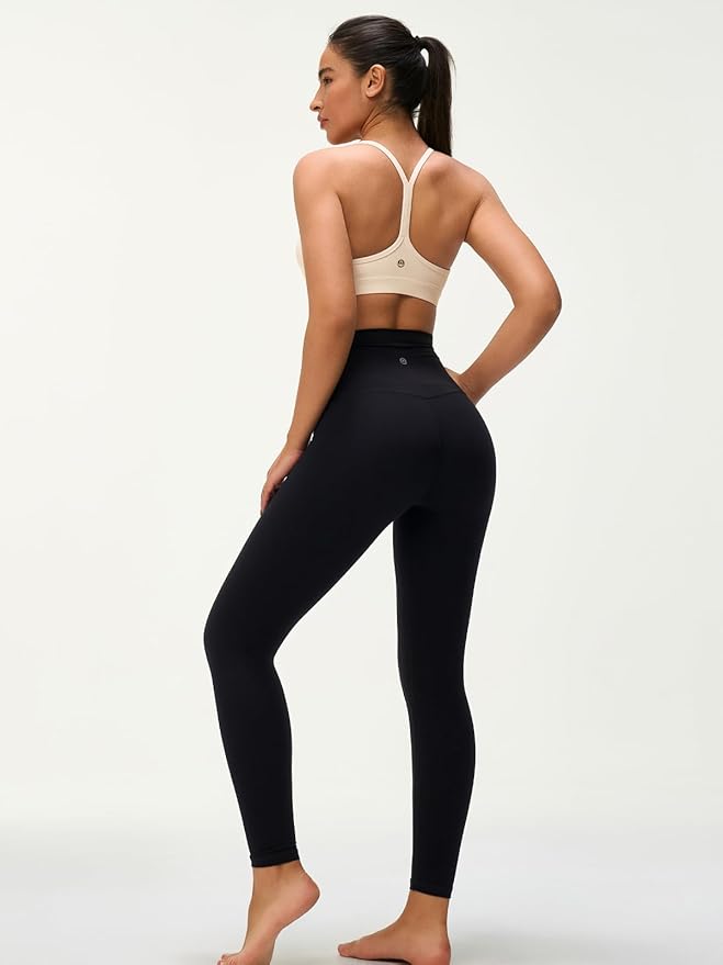 Womens Y Back Padded Sports Bra Strappy U Neck Butter Soft Low Impact Workout Bras Yoga Pilates Walking