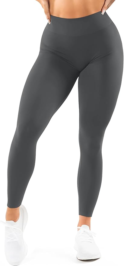 High Waisted Leggings for Women - No Front Seam Tummy Control Yoga Pants for Workout Running No See Through