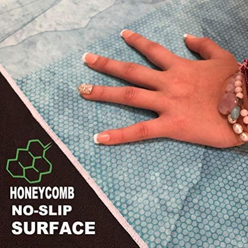 Hot Yoga Towel,Non-Slip Yoga Mat Cover,Eco-Friendly,Exclusive Pockets Cover Each Corner of The mat,Microfiber Yoga Towel,Ideal for Bikram, Hot Yoga, Pilates,or Sweaty Practice（Pride）