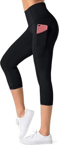 Dragon Fit High Waist Yoga Leggings with 3 Pockets,Tummy Control Workout Running 4 Way Stretch Yoga Pants
