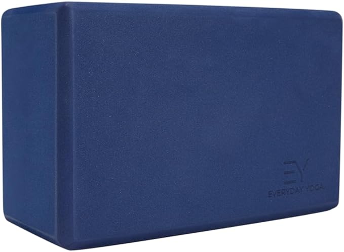 Everyday Yoga Premium Foam Block - Non-Slip High-Density Yoga Block for Balance, Stability & Stretching, EVA Foam Support, Multi Colors (Single Block)