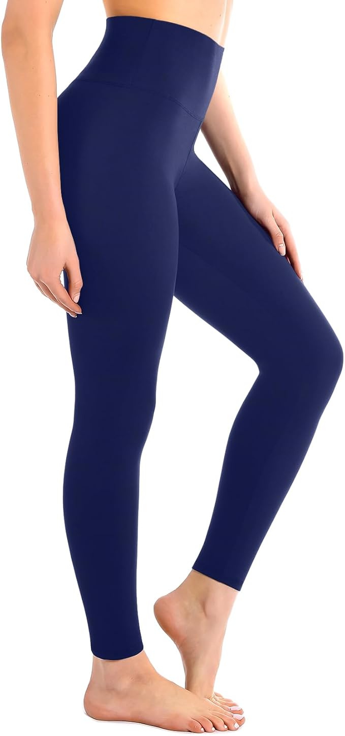 Leafigure High Waisted Leggings for Women- Soft No See-Through Yoga Pants for Gym Workout Running