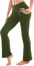SINOPHANT Flare Leggings for Women with Pockets,High Waisted Tummy Control Bootcut Yoga Pants for Women Soft Bell Bottoms