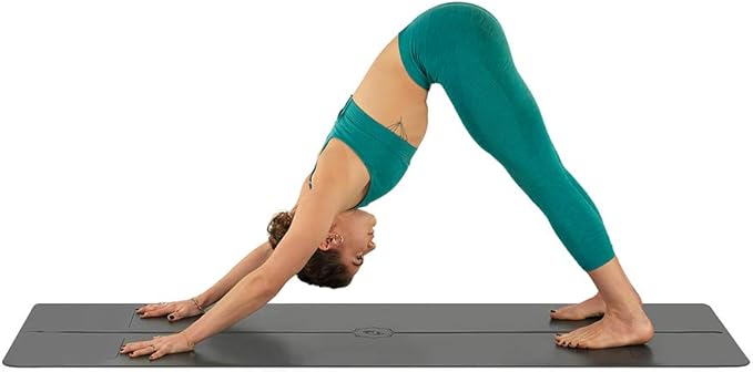 Liforme Evolve Yoga Mat – Free Yoga Bag Included - Patented Alignment System, Warrior-like Grip, Non-slip, Eco-friendly, Sweat-Resistant, Long, Wide, 4.2mm thick mat for comfort