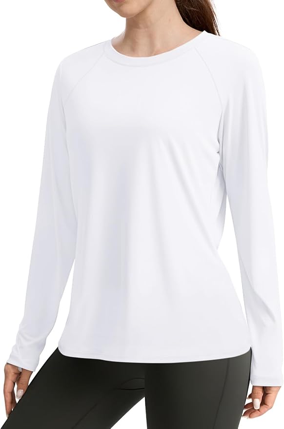 WIHOLL Workout Tops for Women Long Sleeve Sun Shirt UPF 50+ UV Protection Running Hiking Clothes Quick Dry Athletic Tops
