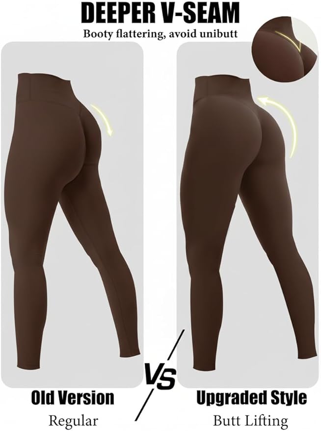 Olmlmt No Front Seam Workout Leggings for Women Tummy Control Butt Lifting Leggings Buttery Soft Gym Yoga Pants
