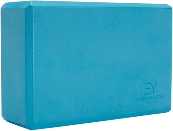 Everyday Yoga Premium Foam Block - Non-Slip High-Density Yoga Block for Balance, Stability & Stretching, EVA Foam Support, Multi Colors (Single Block)