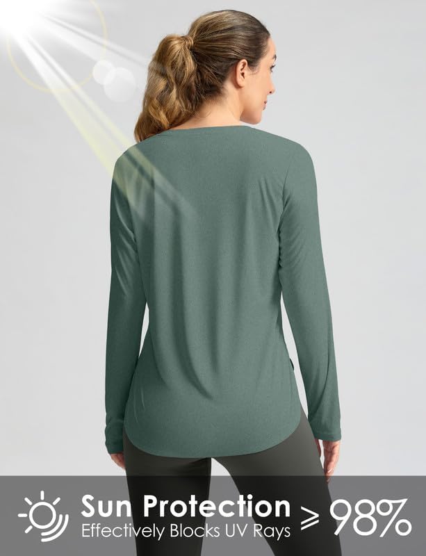 Women's Sun Shirts UPF 50+ Long Sleeve UV Protection Shirt Lightweight Quick Dry Workout Hiking Tops for Women