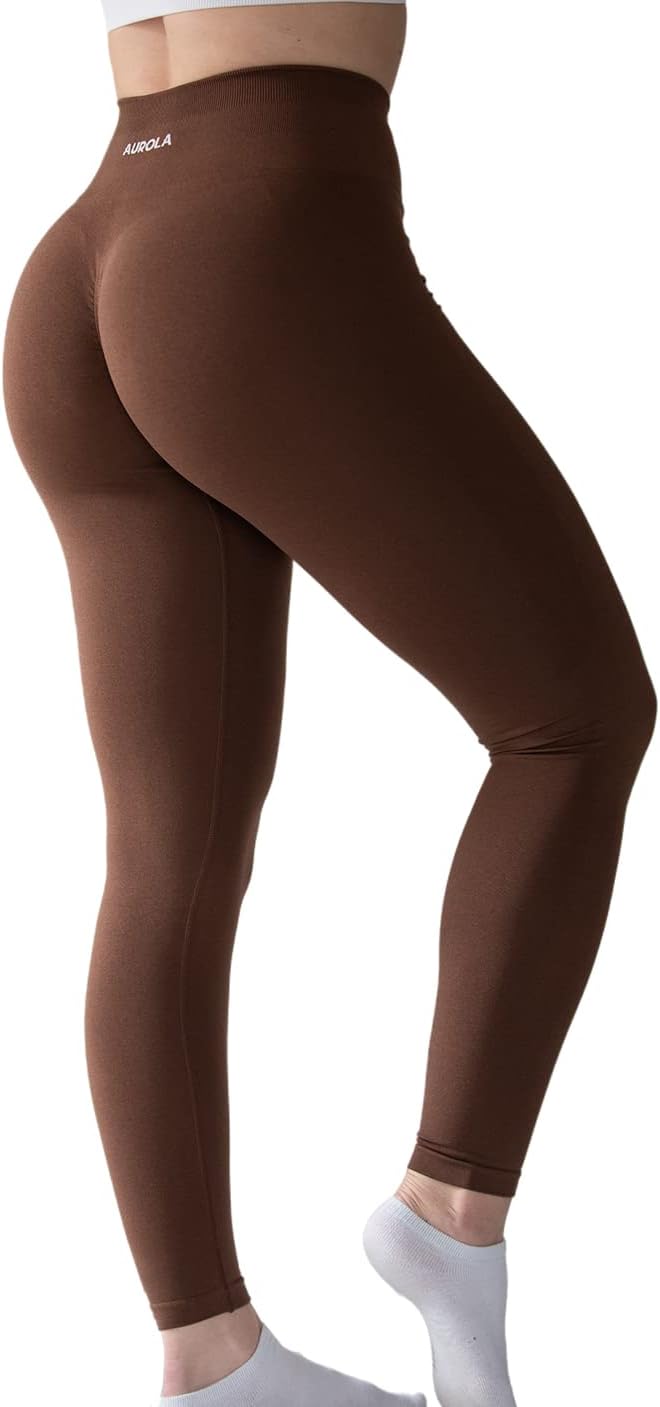 AUROLA Workout Leggings for Women Seamless Scrunch Tights Tummy Control Gym Fitness Girl Sport Active Yoga Pants
