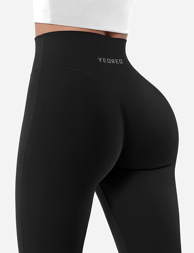 YEOREO Women's Mini Flared Workout High Waist No Front Seam Yoga Legging Pants