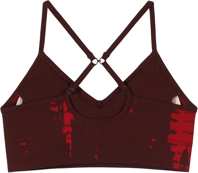 AUROLA Serpent Seamless Sports Bras for Women,Backless Padded Strappy Workout Gym Yoga Crop Tops