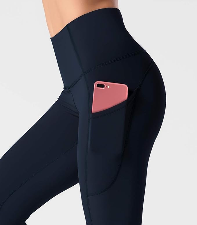 Dragon Fit High Waist Yoga Leggings with 3 Pockets,Tummy Control Workout Running 4 Way Stretch Yoga Pants