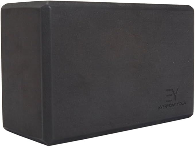 Everyday Yoga Premium Foam Block - Non-Slip High-Density Yoga Block for Balance, Stability & Stretching, EVA Foam Support, Multi Colors (Single Block)