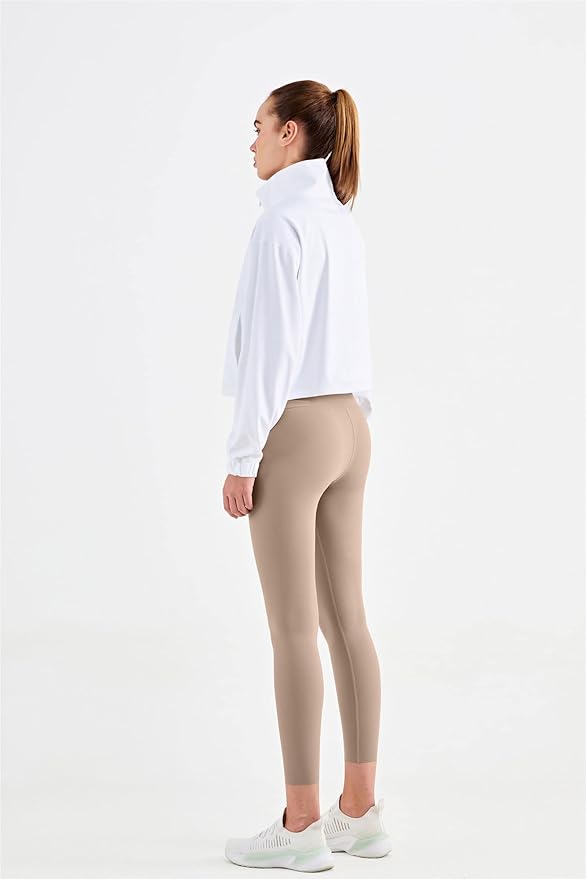 altiland Half Zip Pullover Cropped Jackets for Women Long Sleeve Workout Athletic Running Yoga Shirts