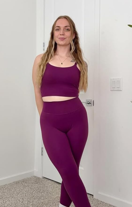 Aoxjox High Waisted Workout Leggings for Women Trinity Yoga Pants 26.5"