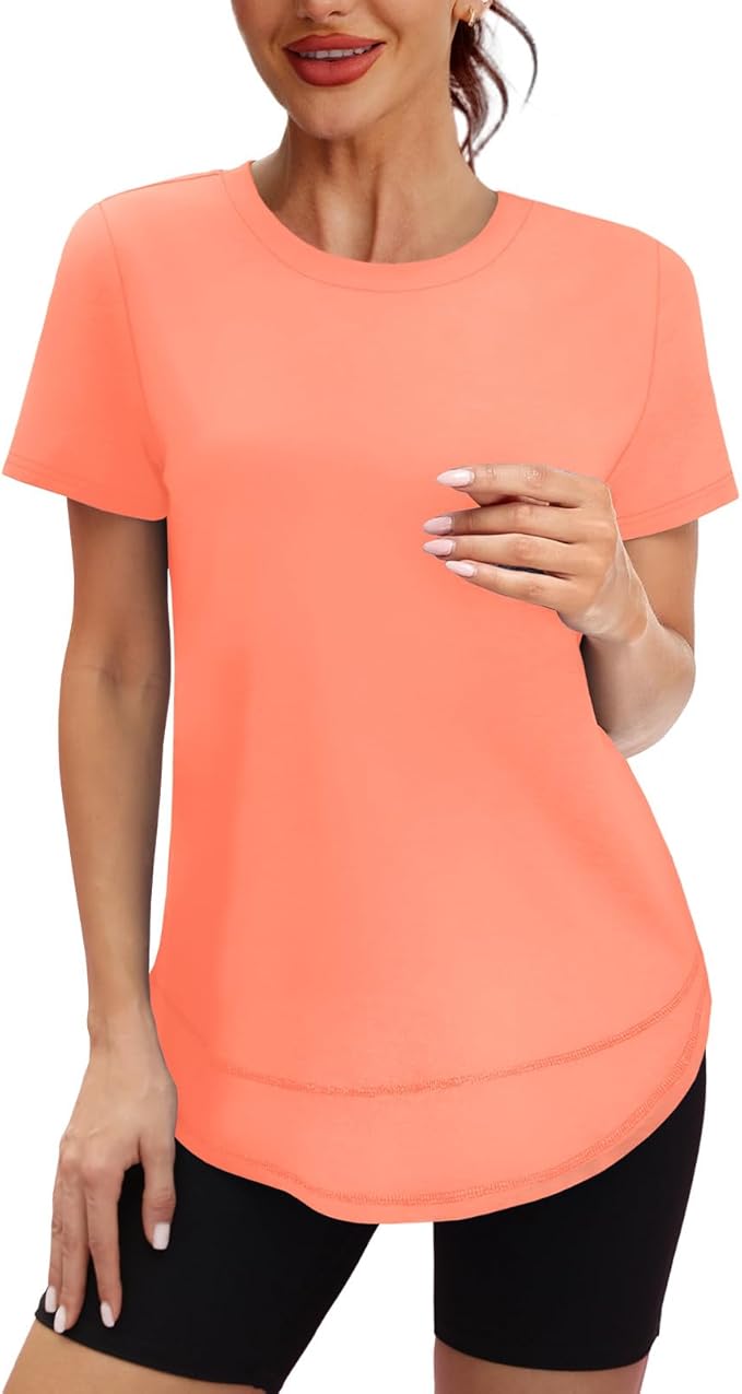 XIEERDUO Womens Workout Tops Short Sleeve Shirts Quick Dry Outfits for Hiking Running S-3XL