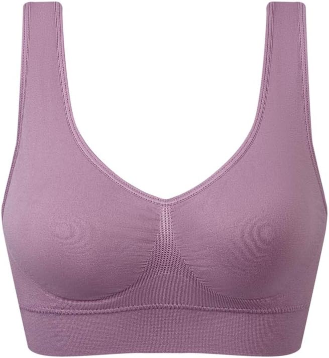 Vermilion Bird Women's 3 Pack Seamless Comfortable Sports Bra with Removable Pads