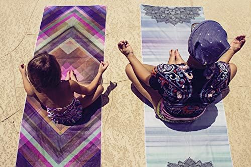Hot Yoga Towel,Non-Slip Yoga Mat Cover,Eco-Friendly,Exclusive Pockets Cover Each Corner of The mat,Microfiber Yoga Towel,Ideal for Bikram, Hot Yoga, Pilates,or Sweaty Practice（Pride）