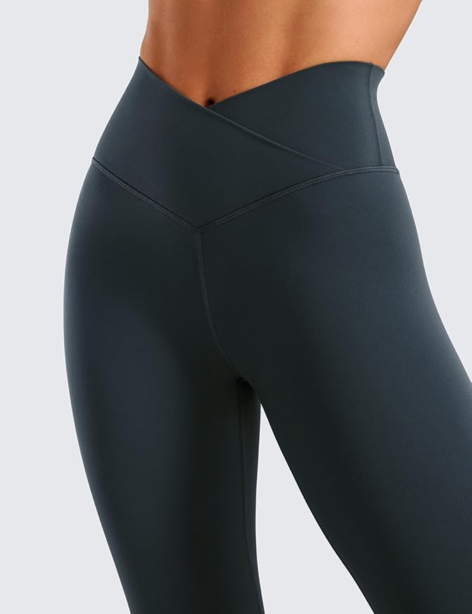 CRZ YOGA Butterluxe Crossover Waist Leggings 28" - Criss Cross Full Length Workout Athletic Womens Yoga Pants