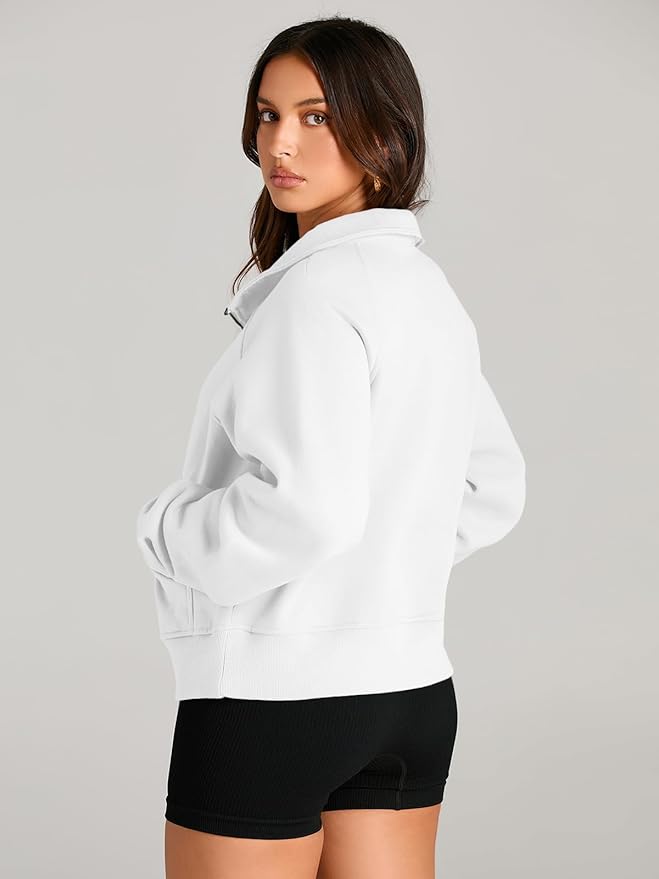 AUTOMET Womens Sweatshirts Half Zip Cropped Pullover Fleece Quarter Zipper Hoodies 2026 Fall Fashion Outfits Clothes
