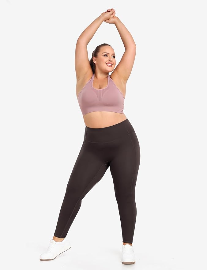Heathyoga X-6XL Plus Size Leggings for Women with Pockets Tummy Control Plus Size Yoga Pants High Waist Workout Clothes