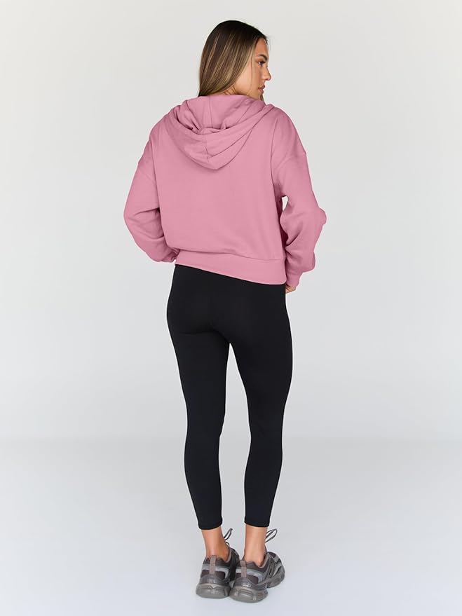 Trendy Queen Hoodies for Women Full Zip Up Cropped Sweatshirts Jackets Casual Comfy Gym Tops Fall Outfits Winter Clothes 2026