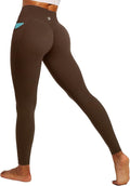 IUGA Invisible Scrunch Butt Lifting Leggings for Women No Front Seam Workout Leggings with Pockets Tummy Control Yoga Pants