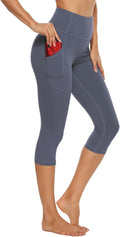 Stelle Women's Capri Yoga Pants with Pockets Essential High Waisted Leggings for Workout