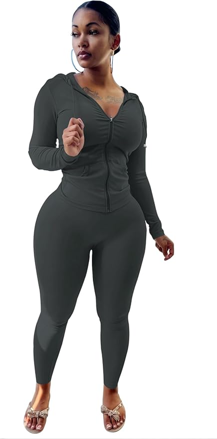 Mrskoala Two Piece Outfits for Women Jogger Sets Workout Sweat Suits Tracksuit Pants Set