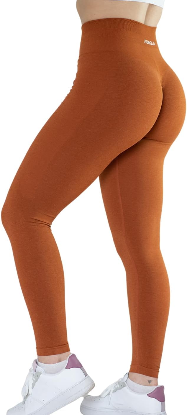 AUROLA Workout Leggings for Women Seamless Scrunch Tights Tummy Control Gym Fitness Girl Sport Active Yoga Pants