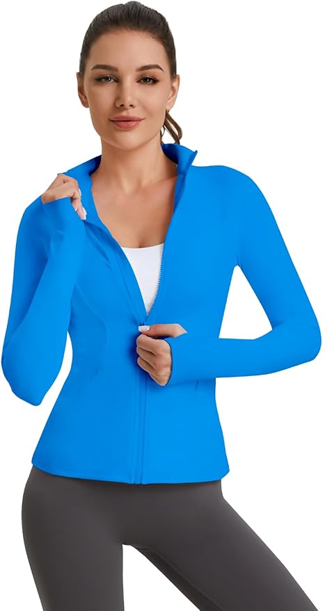 VUTRU Women's Workout Yoga Jacket Full Zip Running Athletic Track Jacket